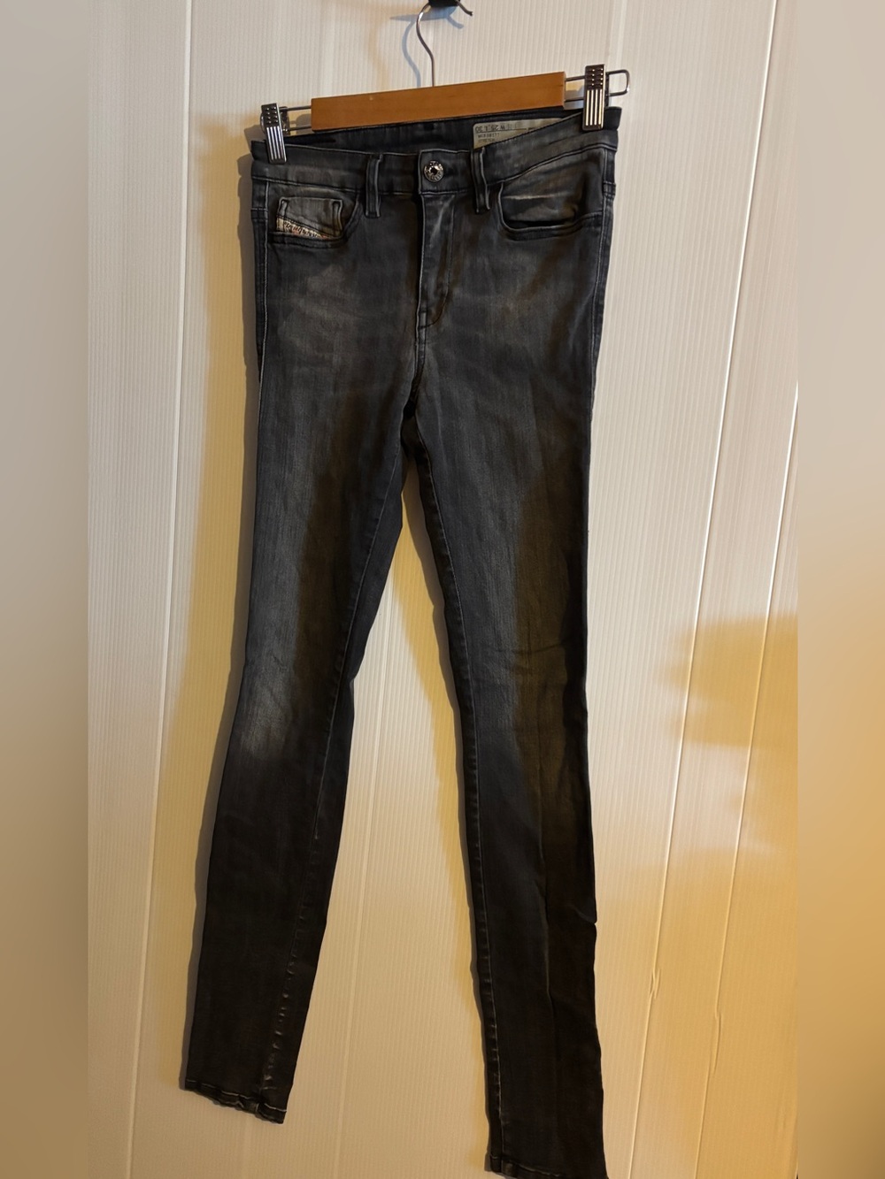 Diesel Women's Skinny Jeans in Washed Black